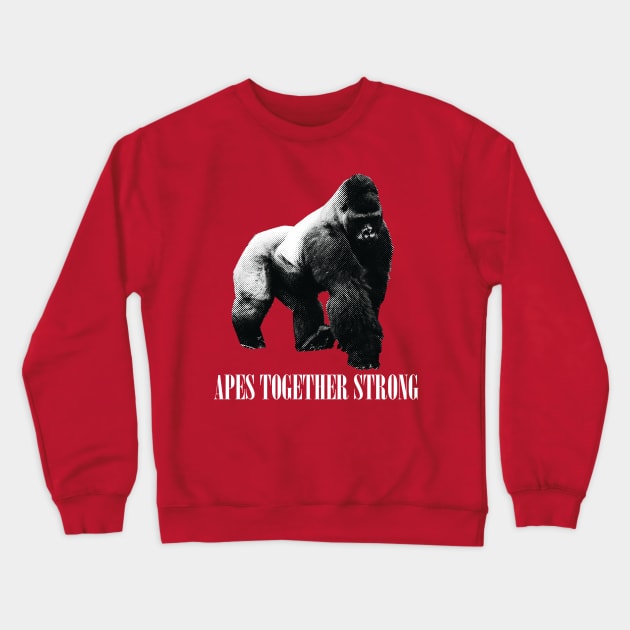 Apes Together Strong Fellow Ape Crewneck Sweatshirt by jiromie